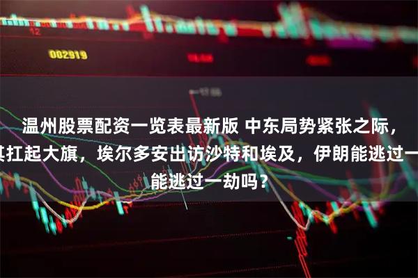 温州股票配资一览表最新版 中东局势紧张之际，土耳其扛起大旗，埃尔多安出访沙特和埃及，伊朗能逃过一劫吗？